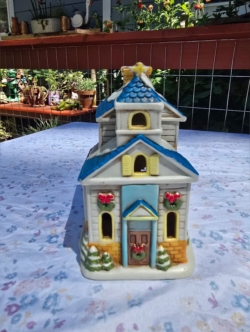 VTG 1986 Lefton Colonial Village Lighted Church Chapel 05450 Byron Wood